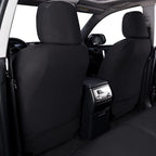 Flying Banner car seat Covers Protects Water Proof Faux Leather Carbon Fiber Front and Rear Bench (Black Black, Full Set - 9PCS) - Image 4