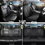 Car Seat Covers Full Set Custom Fit For Hyundai Santa Fe 2001-2026 ,Black | Premium Faux Leather, Waterproof, Anti-Slip, Airbag Compatible, Breathable, Car Seat Protectors, 2 Rows 5 Seats - Image 5