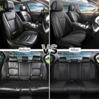 Car Seat Covers Full Set Custom Fit For Hyundai Ioniq 6 2023-2026 ,Black | Premium Faux Leather, Waterproof, Anti-Slip, Airbag Compatible, Breathable, Car Seat Protectors, 2 Rows 5 Seats - Image 5
