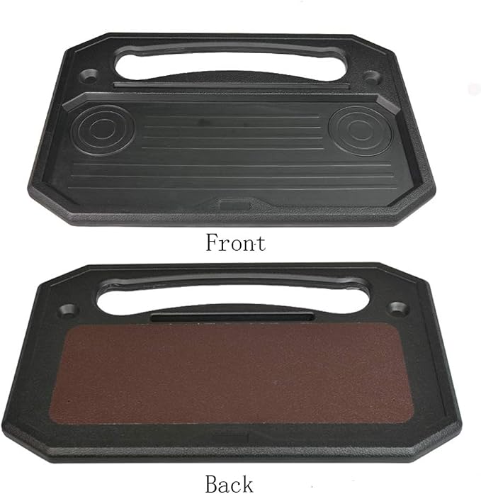 CYDZSW Car Steering Wheel Tray for Eating Food,Steering Wheels Desk Road Trip Essentials for Adults,Car Table Food Trays Organization,Cars Cool Interior Gadgets Accessories(Black) - Image 3