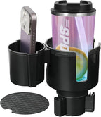 JINKEY 2 in 1 Cup Holder Expander, Extra Cup Holders Extender with Adjustable Car Cup Insert for Car Front Seat for Yeti，Hydroflask and Other Large Water Bottles & Mugs in 3.74"-4.25"(10-46 Oz) by MakeYourLifeWonderful