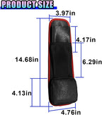 Leather Car Seat Side Organizer, Multi-Pocket Hanging Storage Bag, Front Seat Gap Holder for Phone Wallet Glasses, Universal Auto Accessories for SUV Truck RV(BlackRed) - Image 2