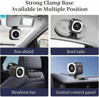 Car Fan for Driver & Backseat, Powerful Large Airflow Portable Fan with Extendable Arm, Rechargeable 3000mAh Battery, Magnetic Clip Mount, 5 Speeds, Quiet Cooling Fan for Car, Baby, SUV, Truck (Black) - Image 2