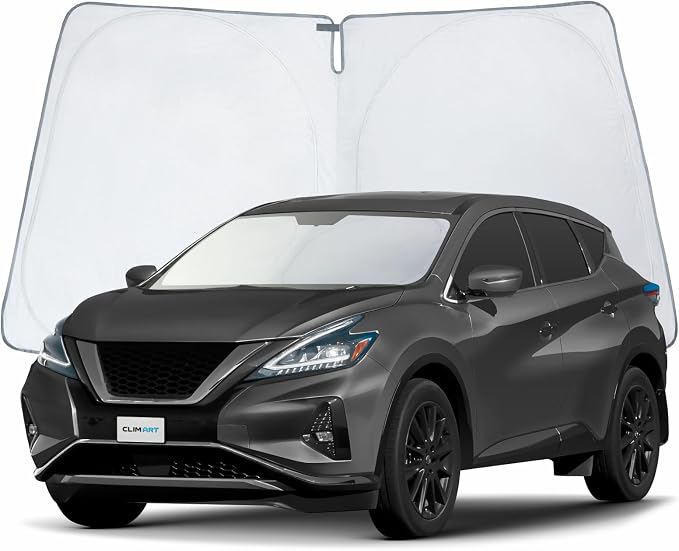 CLIM ART Windshield Sun Shade for Nissan Murano 2015-2024, Custom-Fit Foldable Car Sunshade, Vehicle Sun Protector, Front Auto Windshield Cover, Car Accessories - WS6016 by CLIMART