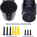 Universal Large Cup Holder Wall Mount, Heavy Duty Plastic Drink Holder | Work for Boat Car Truck RV Bus Tractor Wall Wood, Vertical or Horizontal Mount, Fit Most Cup Bottle Can Tumbler Black 2 Pack - Image 4