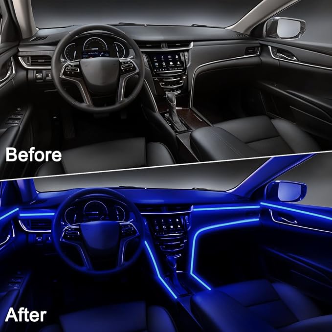 Interior Car LED Lights, 5 in 1 RGB Car Ambient Lighting Kit, APP Control | 275 inches Fiber Optic, 16 Million Colors and Music Mode Inside Car Lighting Accessories, 12V - Image 5