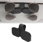 BFXM Sunglass Holder for Car, Double Clip Magnetic Leather | Sunglasses Holder Eyeglass Hanger Clip for Car Visor, Cars Sun Visor Ticket Card Clip by BFXM
