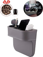 Cup Holder for Car, Car Seat Gap Organizer, PU Leather, XBD Gray | Console Side Pocket, Cup Drink Holders, Easy Install, Universal Fits, Car Coin Cellphone Holder, Auto Front Seat Cup Holder - Image 2