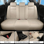 Car Seat Covers Full Set Custom Fit For Lexus IS250 2006-2015, Beige | Lumbar Support, Premium Faux Leather, Breathable, Anti-Slip, Airbag Compatible, Waterproof, Car Seat Protectors, 2 Row-5Seat - Image 3