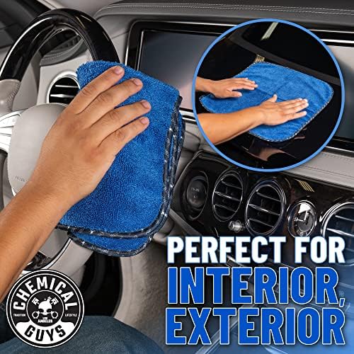 Chemical Guys, Professional Microfiber Towels, 16 x 16 in, Blue, 3 Pack - Image 4