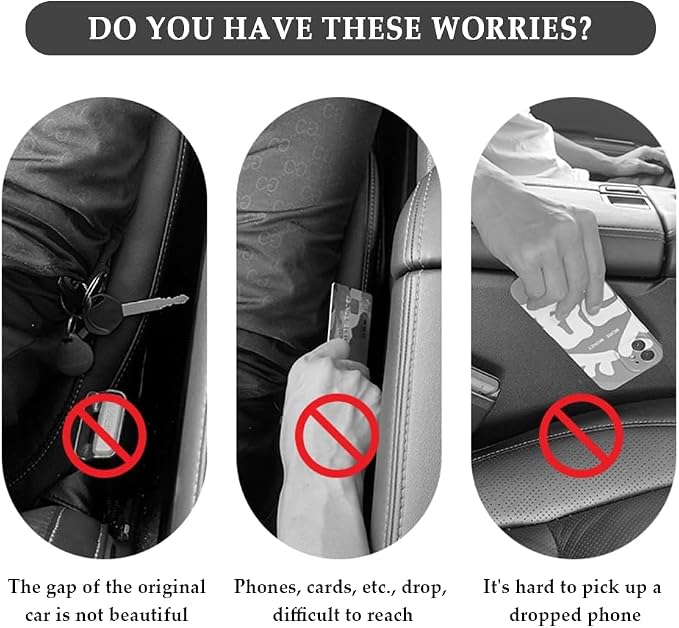 IHOTDER 2PCS Car Seat Gap Filler,Super Flexible Car Side Seat Gap Filler CCar interior Accessories,Universal Car Organizer Between Seats for Tightly Filling Seat Gaps (Purple/2PCS)… - Image 6