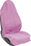 Osilly Car Seat Cover Towel Fabric, Anti-Slip Pink Front | Soft texture, granular backing, washable staff protection, easy cover adjustment, universal fit, car interior accessories by Osilly