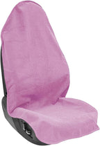 Osilly Car Seat Cover Towel Fabric, Anti-Slip Pink Front | Soft texture, granular backing, washable staff protection, easy cover adjustment, universal fit, car interior accessories by Osilly