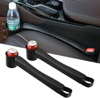 Supin 2 Prices Car Seat Gap Filler Pad PU Leather Console Side Pocket Organizer and one Cup for Cellphone Wallet Coin Key (Black) by Supin