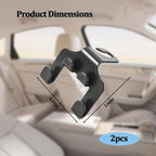 2PCS Car Seat Headrest Hooks, 2-in-1 Vehicle Backseat Hanger Organizer with Phone Holder, Automotive Seat Back Storage Holder Hook for Bag Purse Umbrella Purse, Universal Fit - Image 2