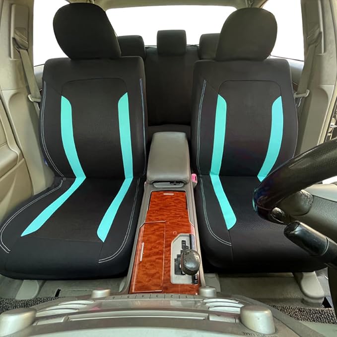 Bittwee Car Seat Covers Full Set, Breathable Automotive Front Seat Headrest Covers, Waterproof Comfortable Vehicle Seat Headrest Protection Accessories, Universal Fit (Mint) - Image 5