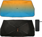 Orange Blue Sunset Car Sun Shade Windshield Car Umbrella Foldable Uv Ray Reflector Front Window Sun Shade Visor Shield Cover by Wudan