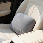 Latex Lumbar Support Pillow for Car Seat Cushion Lower Back Pain Relief | Memory Foam Suede, Thin Waist Support, Ergonomic, Office Chair, Driver Road Trip Accessories for Women Men, Grey by Carwales