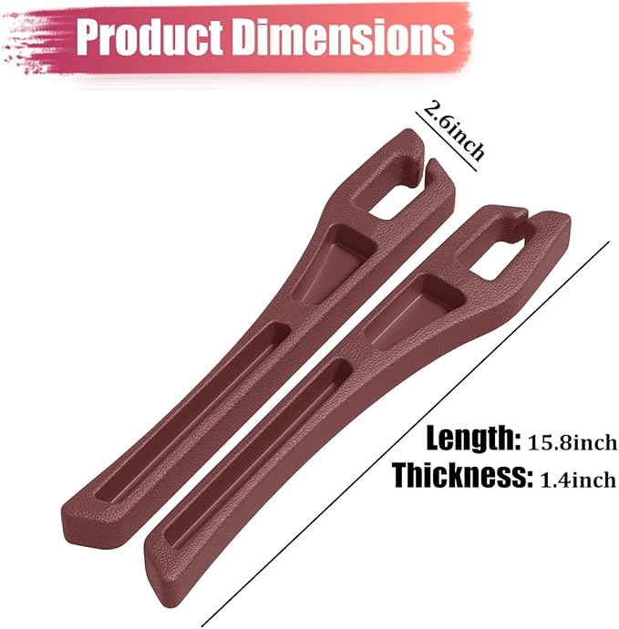 Car Seat Gap Filler, 2PCS No Drop Vehicle Seat Side Gap Seam Filler Plug Blocker with Storage Slot, Automotive Interior Console Side Pocket Organizer, Universal for SUV RV Truck (Red) - Image 2