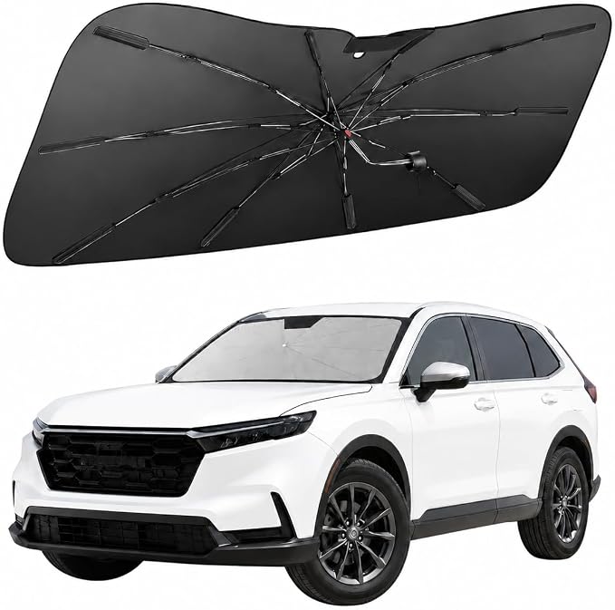Zanch 2026 Upgraded Windshield Sun Shade Umbrella: Custom Fit for Honda CRV 2016-2026 Front Window Sunshade, Block UV Rays & Keep Car Cool, 1:1 Scan for CRV, No Gaps & No Scratches. by Zanch