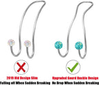 Bling Purse Hook for Car Headrest, Cute Car Seat Hooks (2Pack) | Upgraded,Durable Stainless,Car Purse Hanger,Purse holder,Rhinestones,Bag Hooks,Car Hooks for Purses and Bags Cute,Lake Blue - Image 5