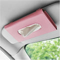 Ohleats Car Tissue Holder, Leather Sun Visor Napkin Holder, Auto Backseat Tissue Mask Case Dispenser for Most Vehicles, Universal Interior Car Accessories Hanging Tissues (Pink) by Ohleats
