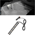 Car LED Strip Light, 12V 24 LED Vehicle Under Dash Neon Ambient Night Decor Lamp with Cigarette Lighter Plug, Automotive Interior Lighting Accessories, Universal for SUV Truck Sedan (White) by Ywdiml
