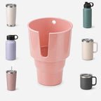 Car Cup Holder Expander for Large Bottles, Fits 32 oz to 40 oz Water Bottles and Handle Mugs, Secure Base for Most Vehicle Cup Holders, Durable ABS, Easy to Install, Durable ABS (Pink) by Keyiduid
