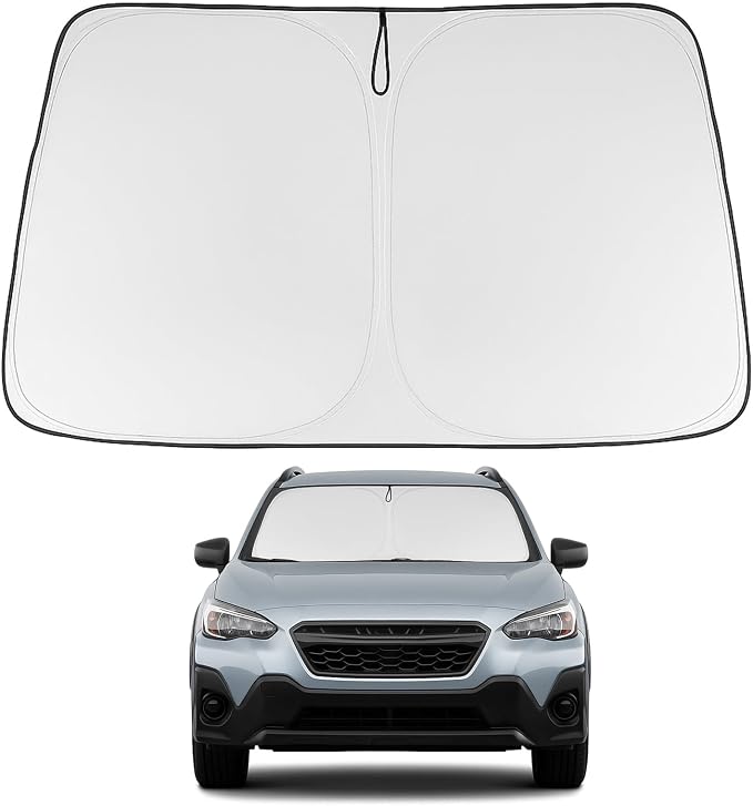 Proadsy Custom Fit Car Windshield Sun Shade for 2018-2025 Subaru Crosstrek | 240T Heat Shield, Drops Temp 54°F, Blocks 99% UV, Prevents Dashboard Cracking, Summer Parking & Beach Trips, Easy Twist-Fold by Proadsy