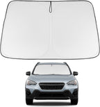 Proadsy Custom Fit Car Windshield Sun Shade for 2018-2025 Subaru Crosstrek | 240T Heat Shield, Drops Temp 54°F, Blocks 99% UV, Prevents Dashboard Cracking, Summer Parking & Beach Trips, Easy Twist-Fold by Proadsy