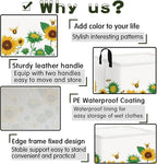 FXOLCSHE Rectangular Sunflower basket,Waterproof Canvas kids Laundry Nursery Hamper,Storage Baskets for Bedroom,Yellow Hamper,Gift Basketsr(Sunflower) - Image 6