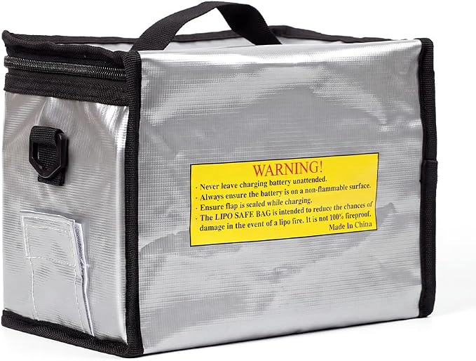 Zeee Fireproof Explosionproof Lipo Bag Battery Storage(8.46 x 6.5 x 5.71in) | Large Capacity Guard Pouch for Lipo Charge & Storage - Image 8