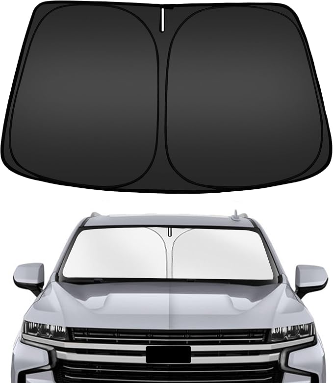 ARISMOTOR Windshield Sun Shade for Che-vrolet Chevy Tahoe 2021-2026 | Custom Fit, Foldable, Front Window Sunshade Sun Visor Protector, Block UV Rays, Keep Car Cooler by ARISMOTOR
