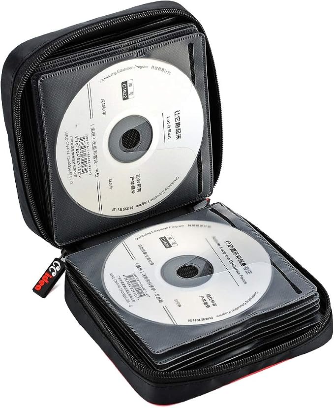 CCidea CD DVD Case Holder, Portable Disc Storage Wallet Binder, Multiple Capacity CD Organizer for Car Home Travel, Anti-Scratch Blu-Ray Game Disc Storage (Black) - Image 3