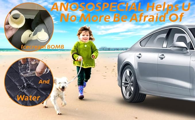 ANOSOSPECIAL Dog Car Seat Cover for Back Seat,Car Seat Protector for Dogs Nonslip Water Proof Universal Fit Dog Car Seat Cover for ISOFIX Truck SUV(Large,Black) - Image 5