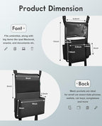 FLORICH Car Organizer Storage Between Seats, Premium Leather Car Mesh Organizer with Waterproof Cup Holder, Car Hanging Storage Bag Pocket Between Seats - Image 7
