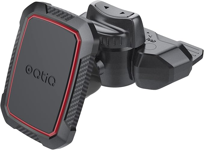 Magnetic CD Phone Mount with 6 Strong Magnets for Car CD Player | 6X Strong Magnetic,Anti-Slip Protection Pads,Compatible with iPhone 17 16 15 14 13 12 Series,Samsung Galaxy, LG, and More by OQTIQ