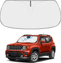 Proadsy Custom Fit Car Windshield Sun Shade for 2015-2023 Jeep Renegade | 240T Heat Shield, Drops Temp 54°F, Blocks 99% UV, Prevents Dashboard Cracking, Summer Parking & Beach Trips, Easy Twist-Fold by Proadsy