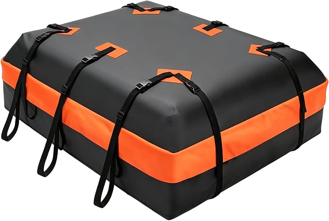DUMOS Car Roof Bag Cargo Carrier Waterproof 20 Cubic Feet for All Vehicles | Rooftop Bag with Anti-Slip Mat, Combination Luggage Lock, Reinforced Straps & Door Hooks, Fit Vehicles with/without Roof Rack by DumosLifestyle
