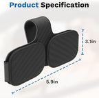 BFXM Sunglass Holder for Car, Double Clip Magnetic Leather | Sunglasses Holder Eyeglass Hanger Clip for Car Visor, Cars Sun Visor Ticket Card Clip - Image 3