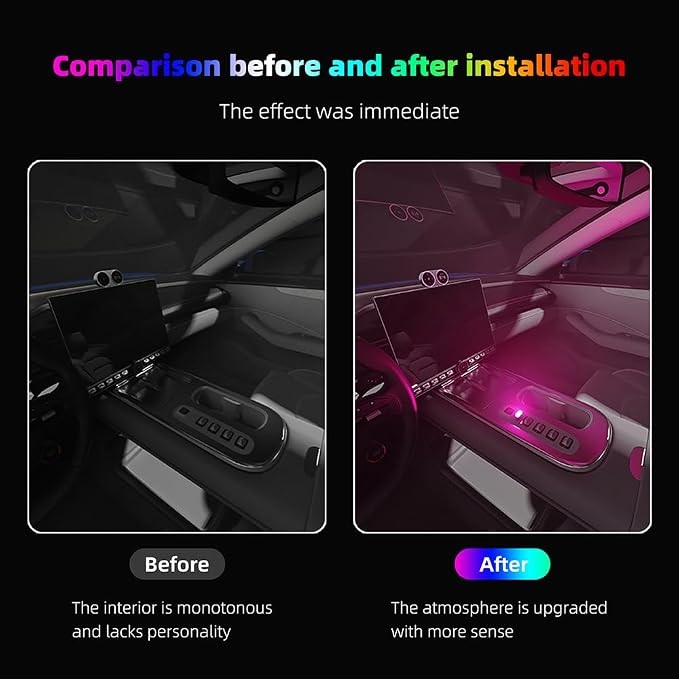 Type-C Adapters Atmosphere Light 4-Pack Universal Plug-in Miniature LED Night Light for Car Interior and Trunk Ambient Lighting Armchair lamp (Pink) - Image 6