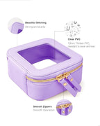Travel Clear Makeup Bag Set, TSA Approved Cosmetic Bag Case with Zipper Portable Makeup Pouch Toiletry Bag Traveling Cosmetic Organizer Storage Bag Car Organizer Car Essentials - Image 3