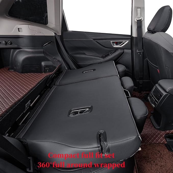 Car Seat Covers for 2009-2013 Subaru Forester,Rear No Armrest,Faux Leather | Full Set Suv Seat Cushion,Easy Installation,Factory Look,Waterproof Car Seat Protector (Black/Gray) - Image 6