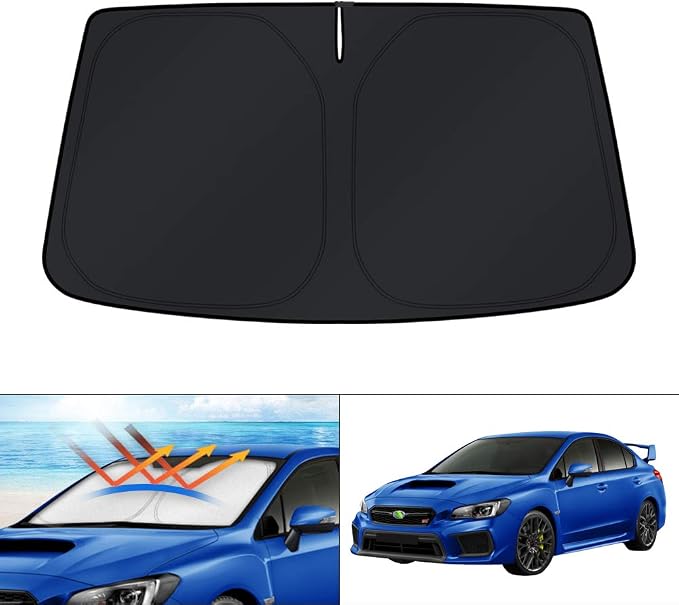 KUST Windshield Sun Shade for 2017-2023 Subaru Impreza WRX Sedan Impreza WRX Hatchback WRX STI Accessories Custom Fit Window Shade Sun Visor Protector Foldable Blocks UV Rays by KUST