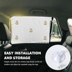 Car Side Window Sun Shade Privacy Curtain for Baby, Car Window Screen, 25"x18" Sun Protection Curtain, Blackout UV Protection Window Shades with Suction Cup for Back Seat (Five Tulips) - Image 4