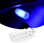 iFunyLED Car Interior USB LED Night Light, Portable Touch dimmable Car Ambient Lighting Kit, Retro Mini Frosted Glass Bottle Lamp Decorations for Vehicle Camping Bedroom Hallway, Pack of 1(Blue) by iFunyLED