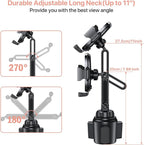 miracase Universal Cup Phone Holder for Car, [Upgraded Version] Adjustable Long Neck Car Cup Holder Phone Mount Cradle Friendly Compatible with iPhone Samsung Google and All Smartphones, Pink - Image 4