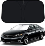 D-Lumina Windshield Sun Shade for 2012 2013 2014 2015 2016 2017 Toyo-ta Camry Accessories, Front Window Sunshade Sun Visor Protector Block UV Rays Heat, Foldable 2 Layers 210T Material by D-Lumina