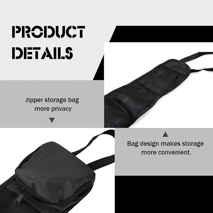 2PCS Car Seat Storage Hanging Bag, Multi-Pocket Seat Side Organizer, Front Seat Hanging Bags with Mesh Net Pockets, Universal Car Accessories for Most Vehicles to Hold Mobile Phone Wallet Glasses - Image 5