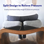 Cushion Lab Patented Pressure Relief Seat Cushion for Long Sitting Hours on Office & Home Chair - Extra-Dense Memory Foam for Soft Support. Car Pad for Hip, Tailbone, Coccyx, Sciatica - Black - Image 4